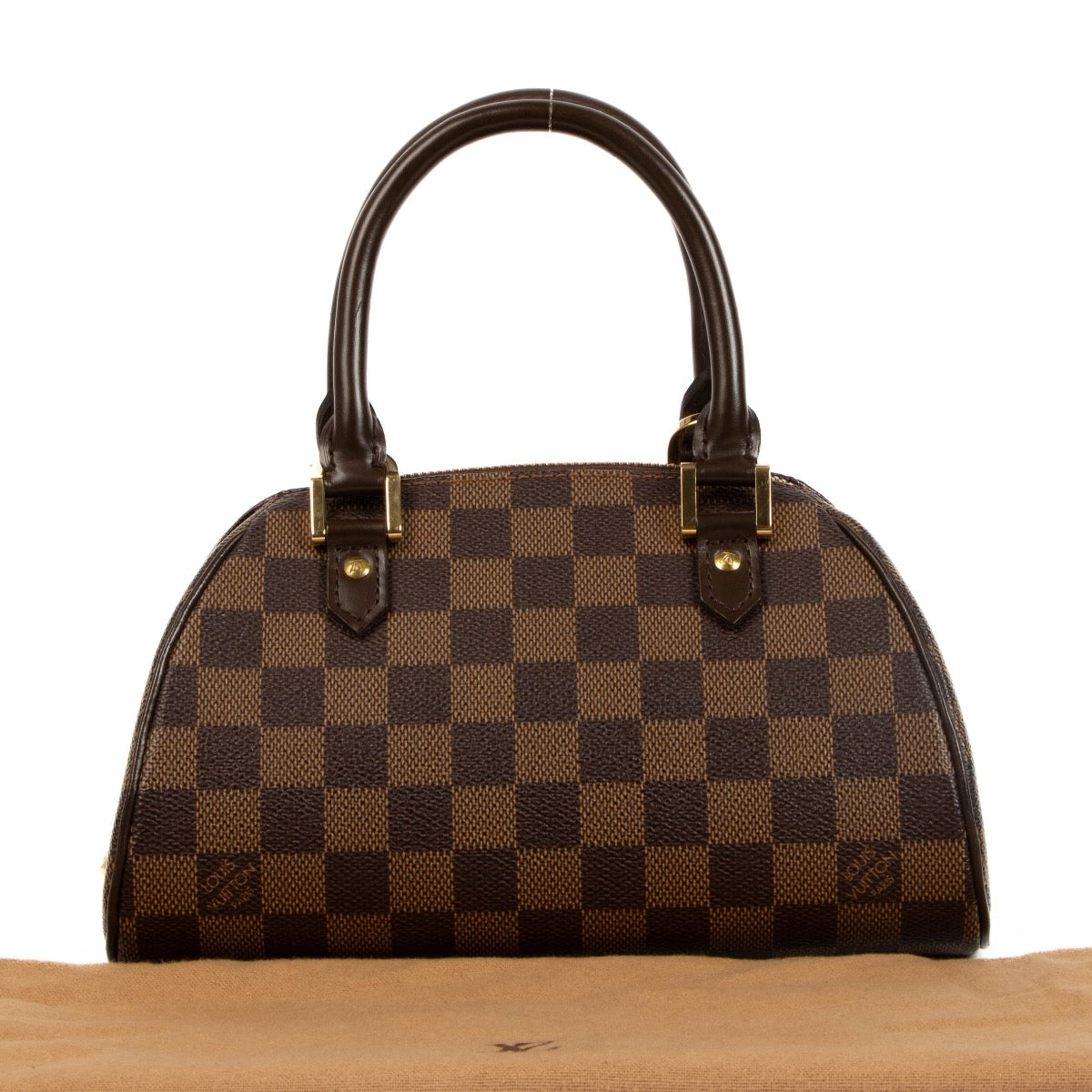 Shop safe online at Labellov in Antwerp, Brussels and Knokke this 100% authentic second hand Louis Vuitton Damier Ebene Canvas PM Ribera Top Handle