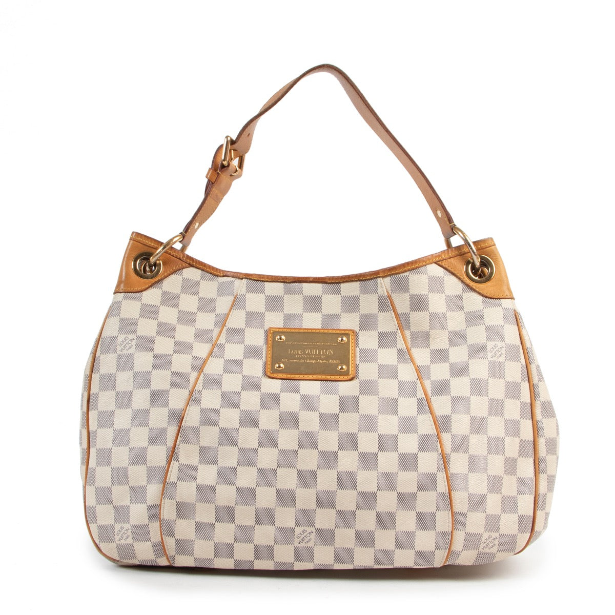 Shop safe online authentic second hand Louis Vuitton Damier Azur Galliera PM.