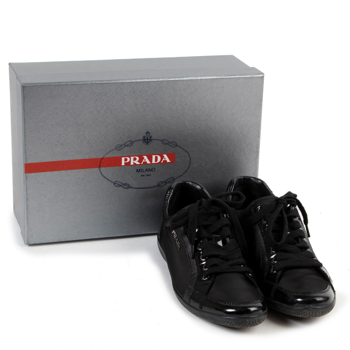 Prada Nylon Saffiano Black Trainer - size 38