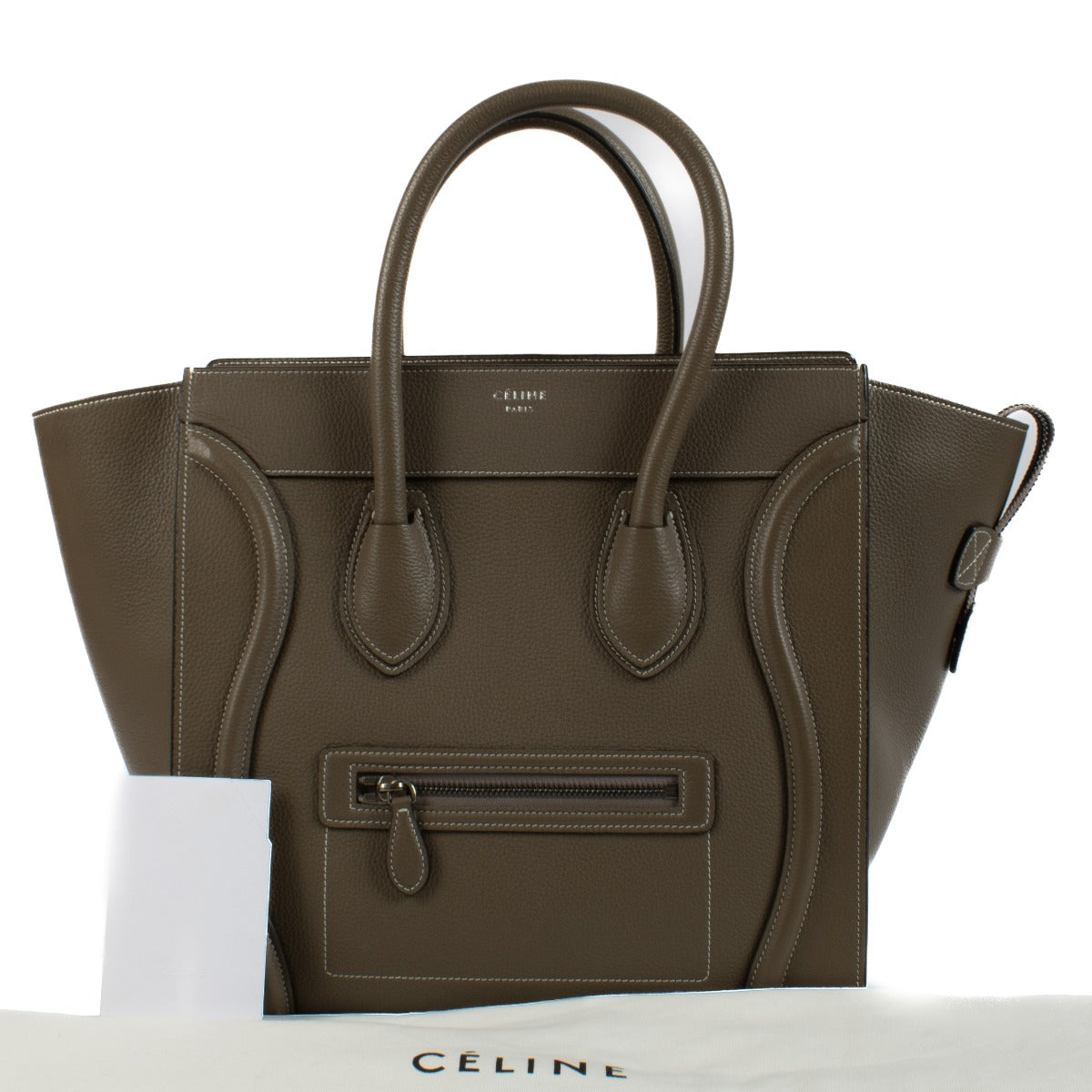 Celine Souris Drummed Calfskin Mini Luggage Bag