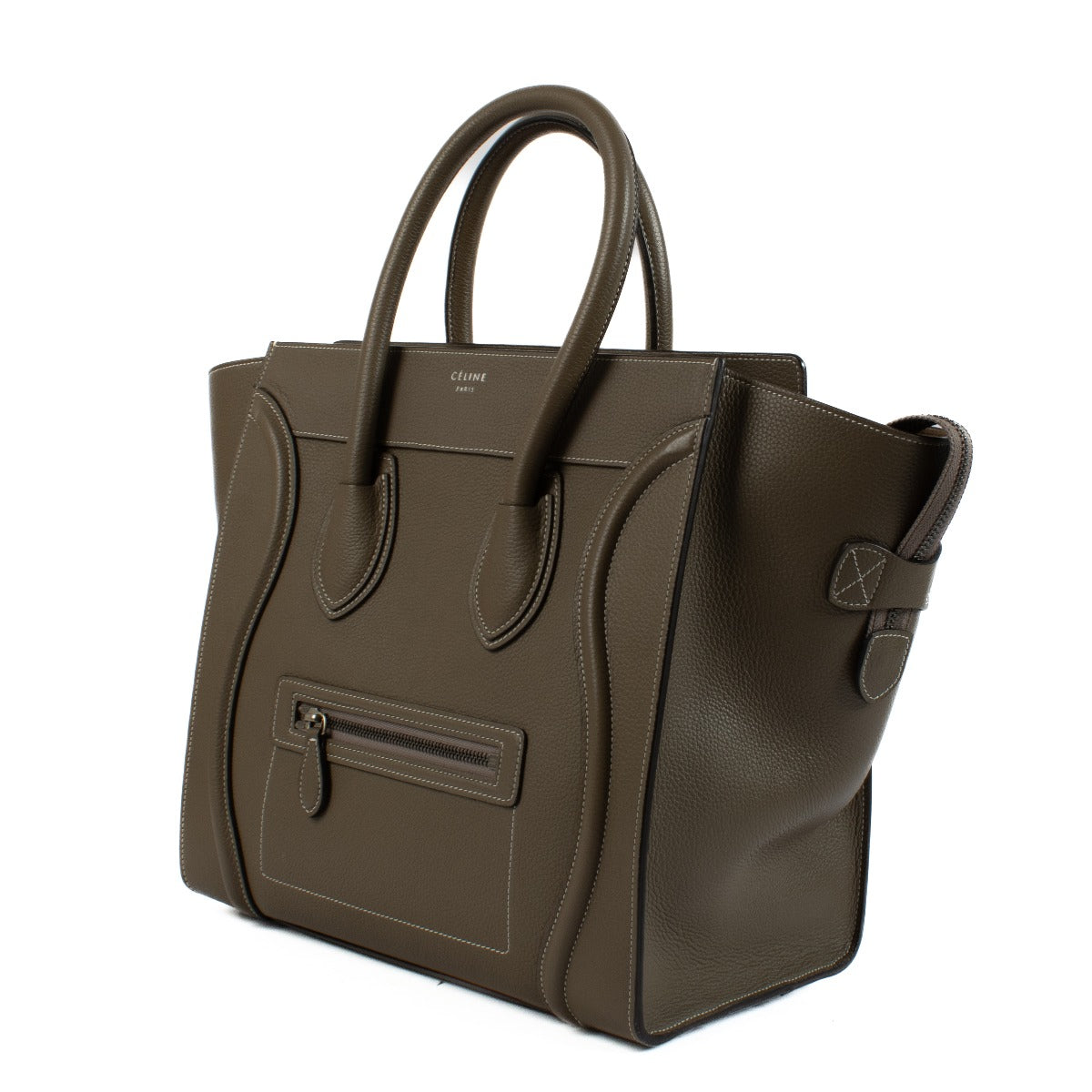 Celine Souris Drummed Calfskin Mini Luggage Bag