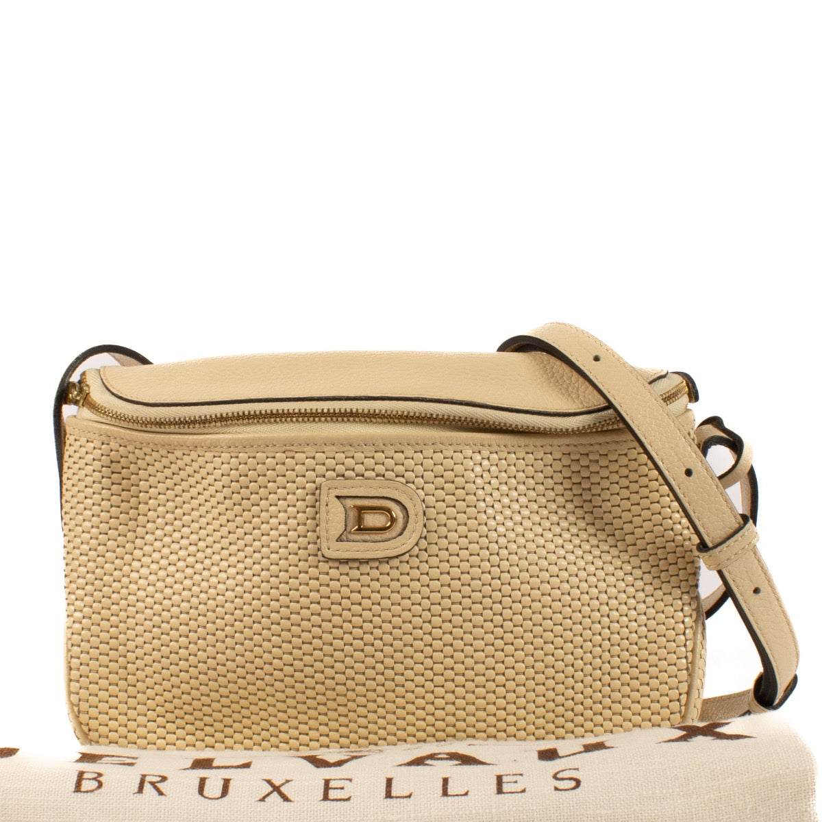 shop 100% authentic second hand Delvaux Cream Macao Crossbody Bag on Labellov.com