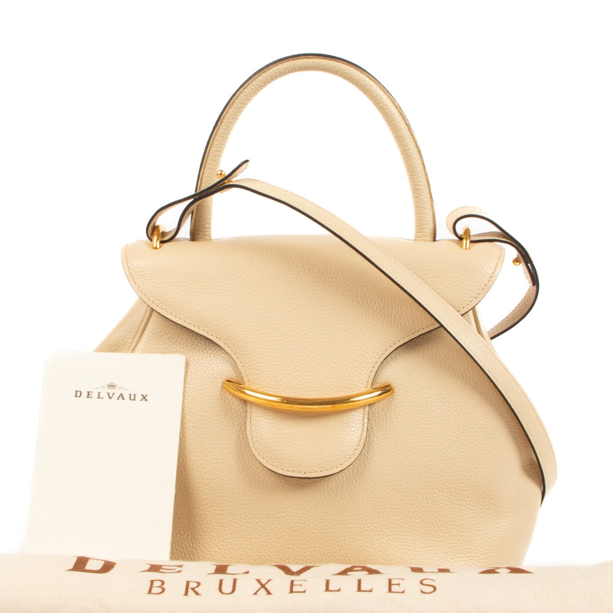 Delvaux Baltimore PM Ivory Trotteur