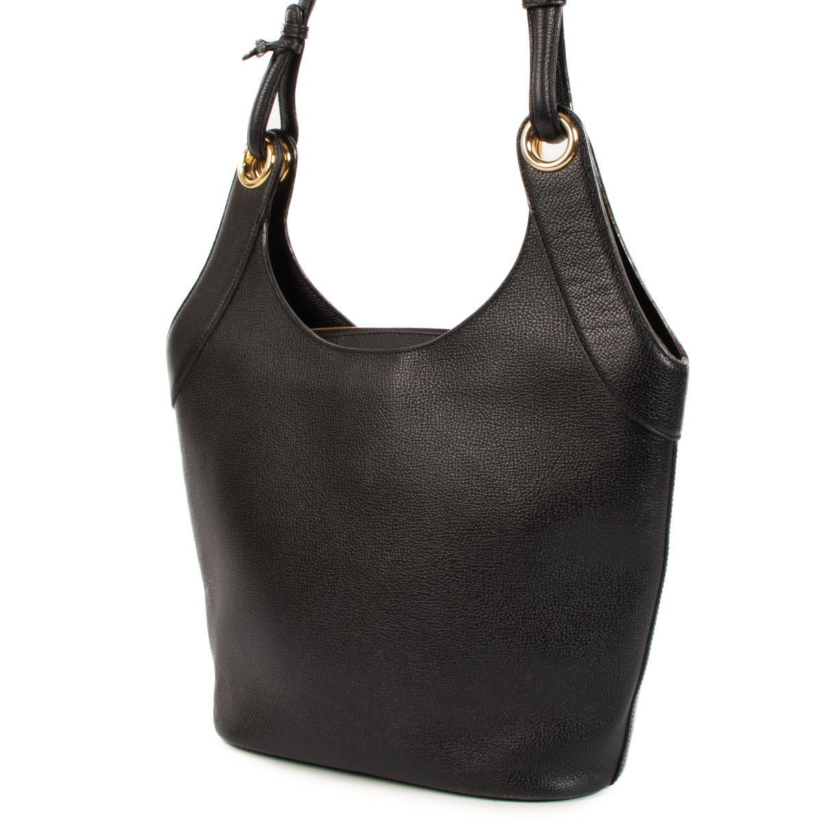 Delvaux Black Leather Seducteur JP Shoulder Bag