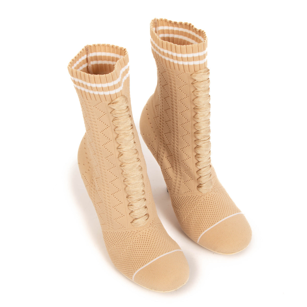 Fendi Nude Sock Boots - size 37