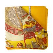 Shop safe online at Labellov in Antwerp, Brussels and Knokke this 100% authentic second hand Hermès Multicolor Grand Fonts Silk Carré 90 Scarf.