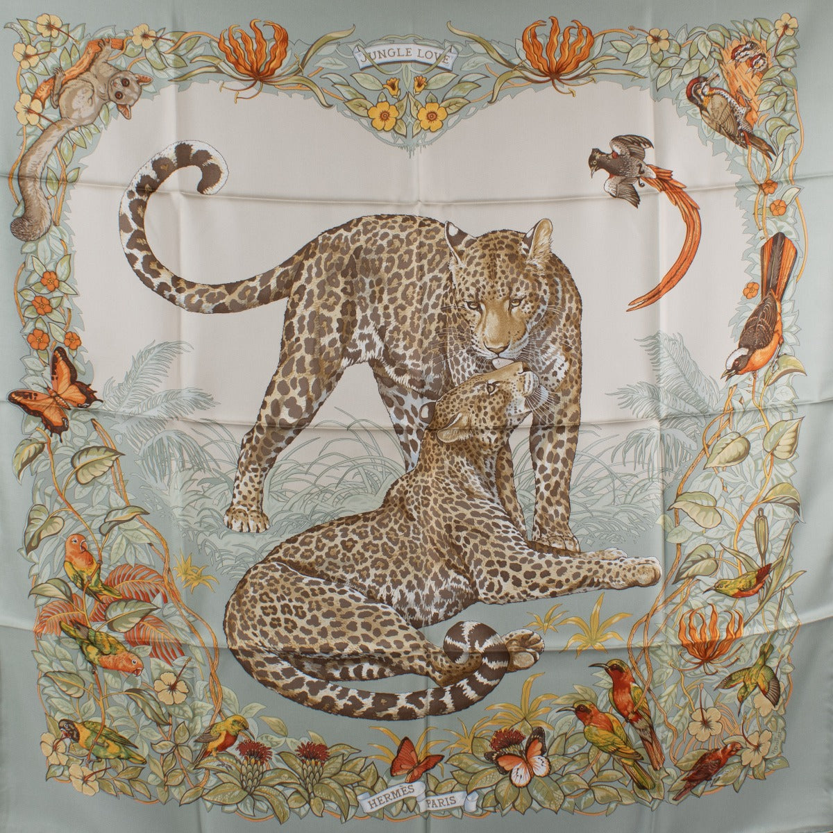 Shop 100% authentic secondhand Hermès Green Jungle Love Scarf on Labellov.com