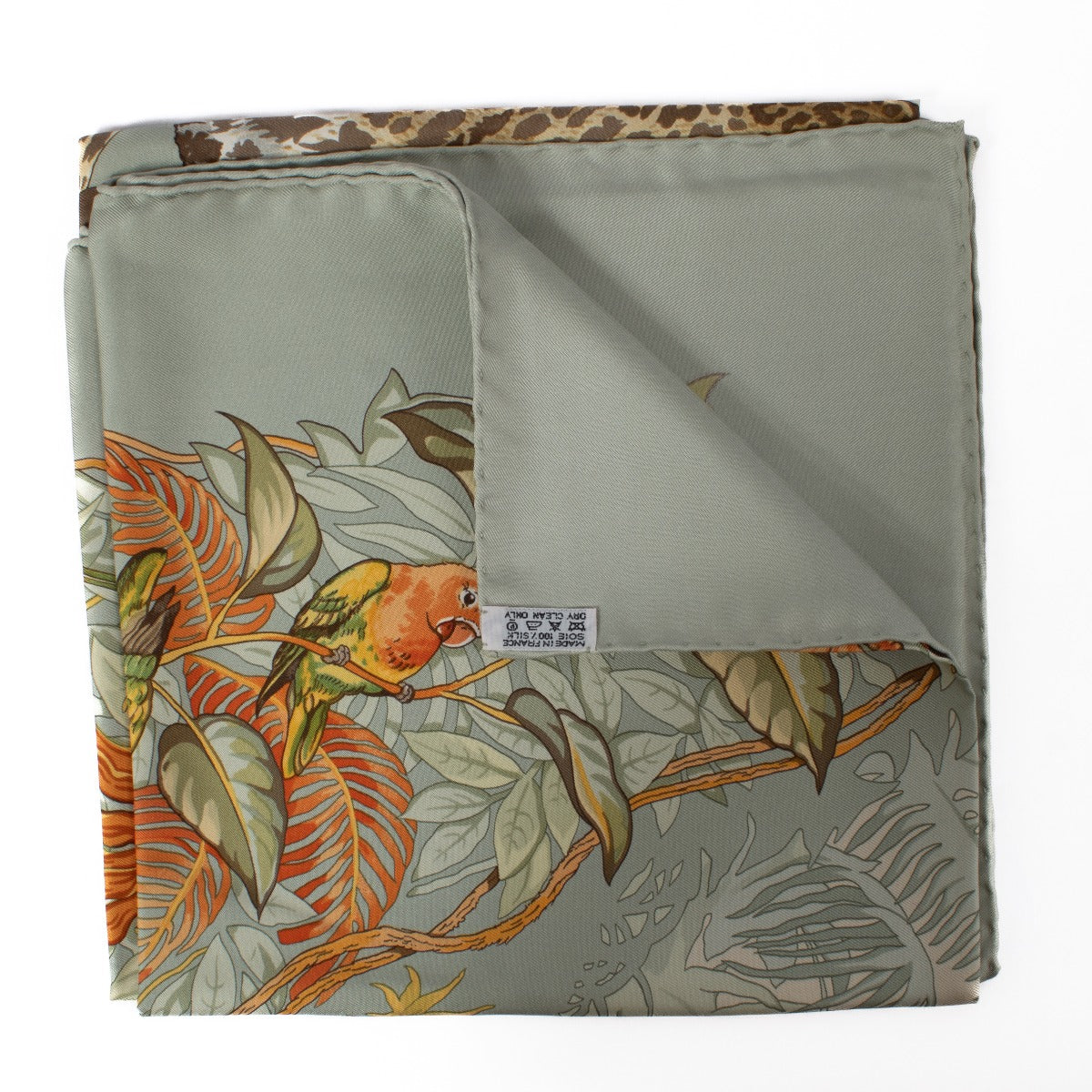 Shop 100% authentic secondhand Hermès Green Jungle Love Scarf on Labellov.com