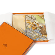Shop safe online at Labellov in Antwerp, Brussels and Knokke this 100% authentic second hand Hermès Multicolor Marché Du Lac Inlé Carré 90 Scarf