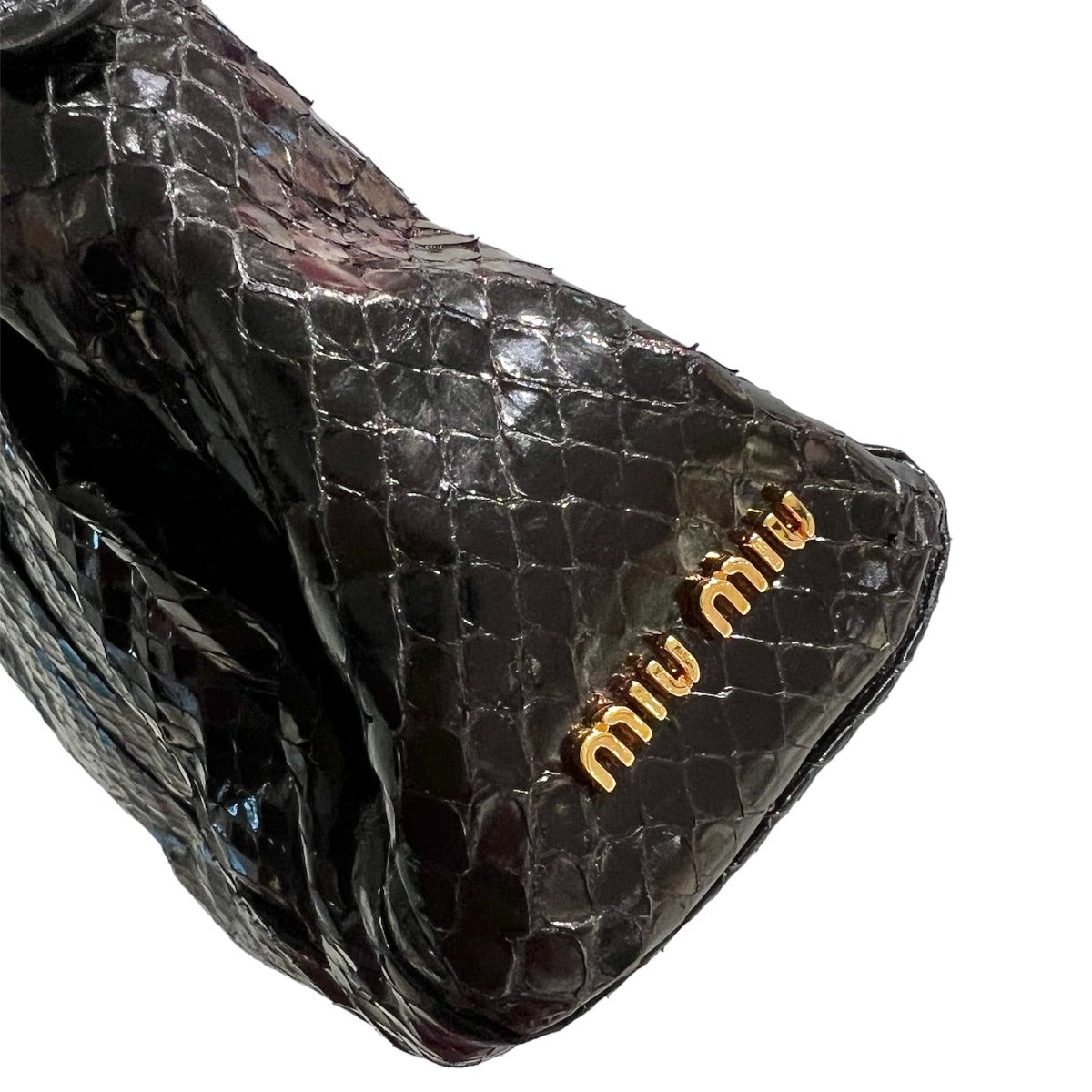 Miu Miu Spring/Summer 2009 Black Python Whips Plisse Handbag