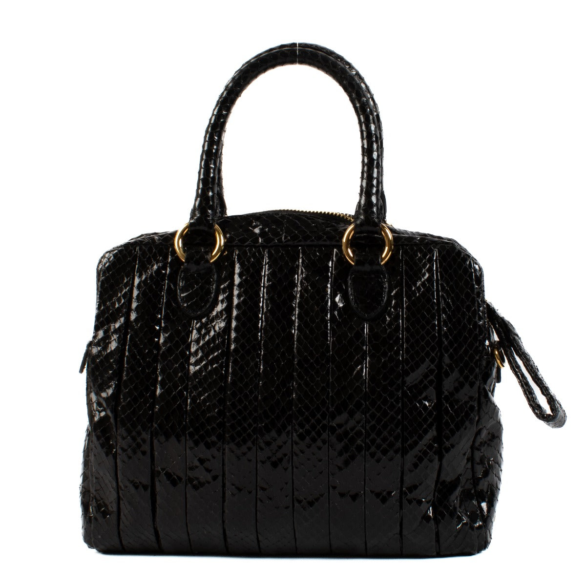Miu Miu Spring/Summer 2009 Black Python Whips Plisse Handbag