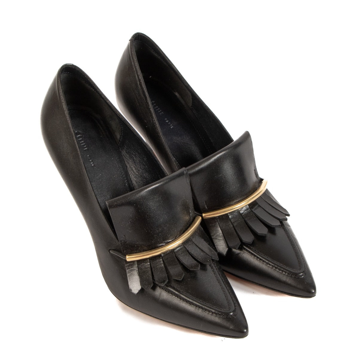 Black pumps, celine, Fringe pumps, heels, celine paris, labellov, preloved, Antwerp, Designer, Fashion
