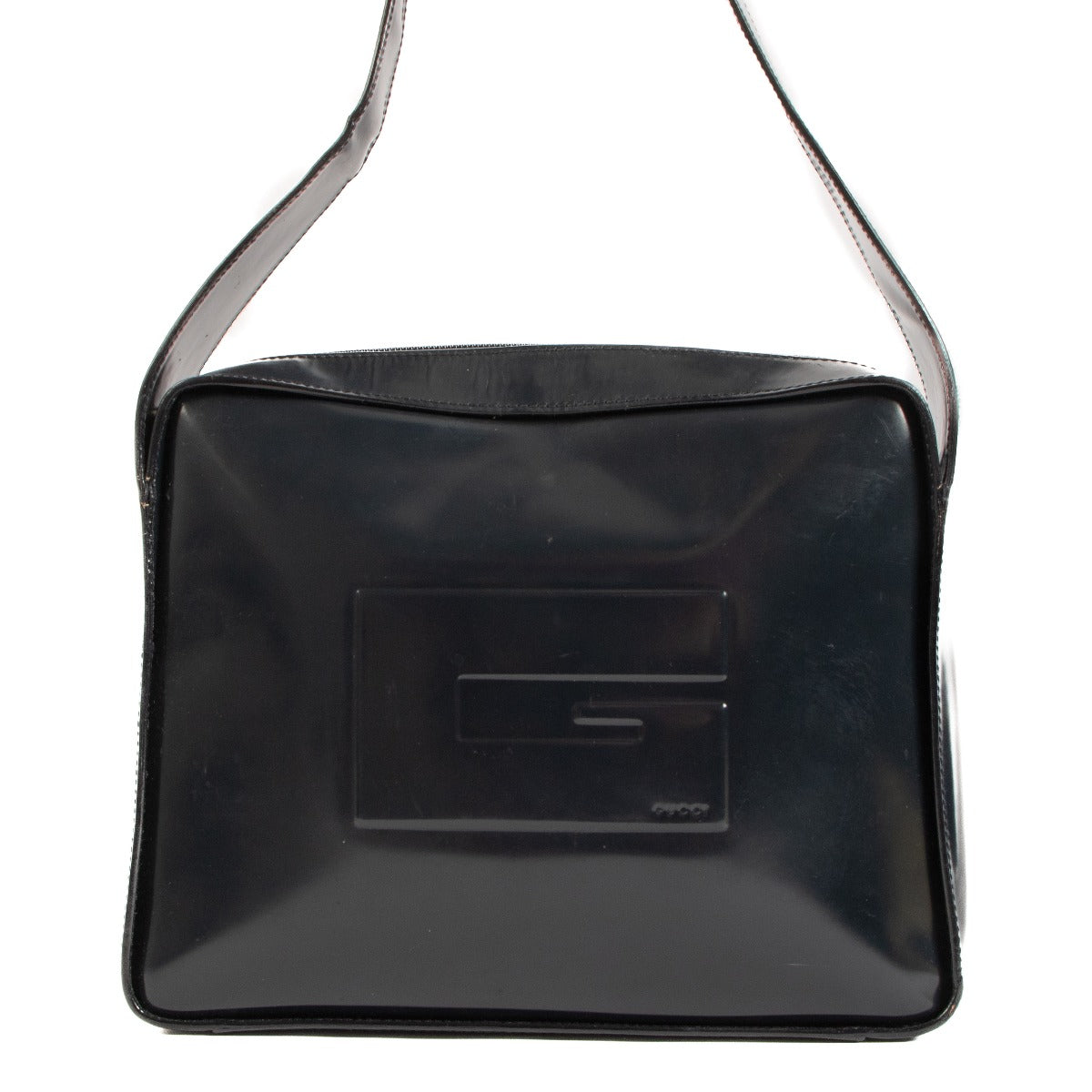 Gucci Vintage Blue G Logo Square Shoulder Bag