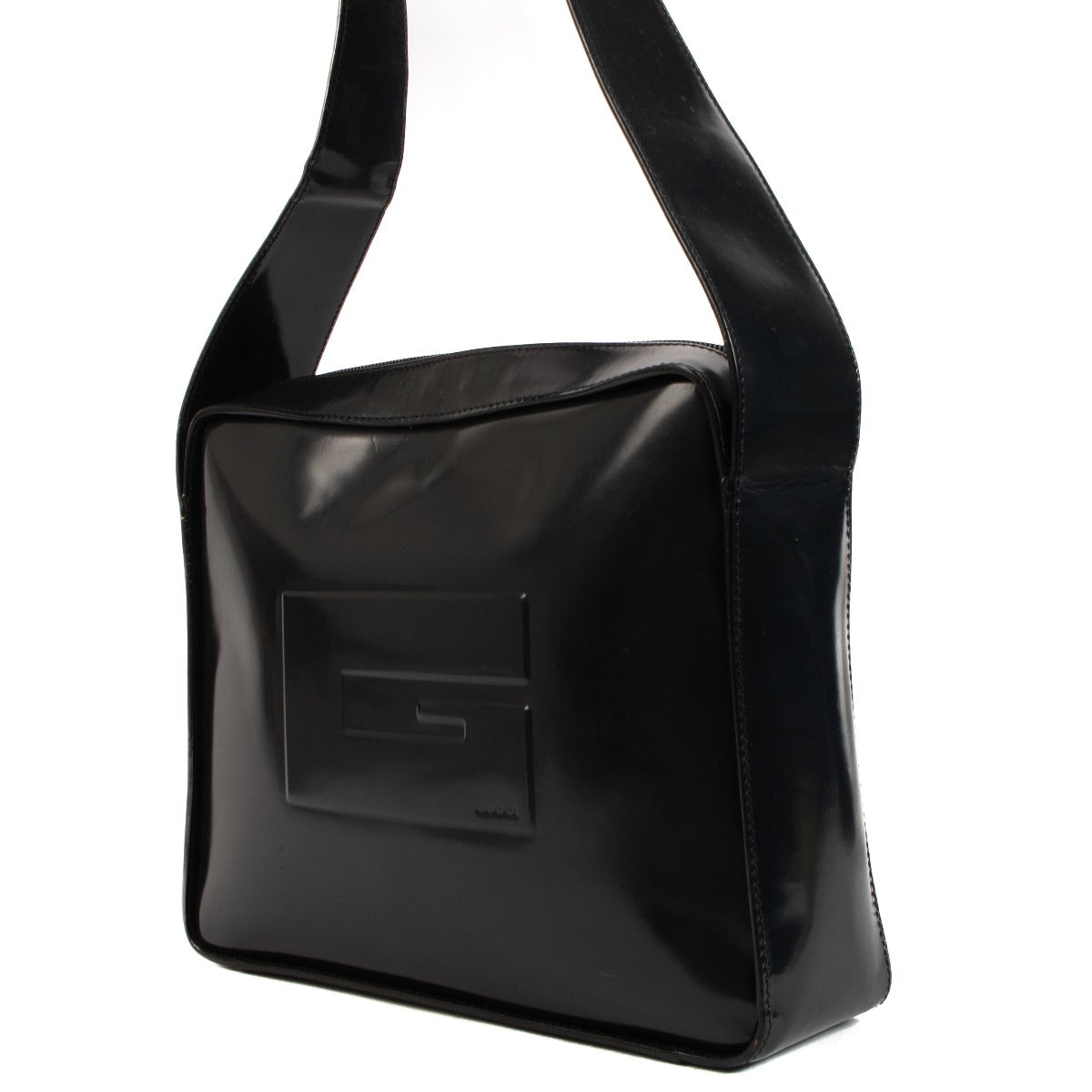 Gucci Vintage Blue G Logo Square Shoulder Bag