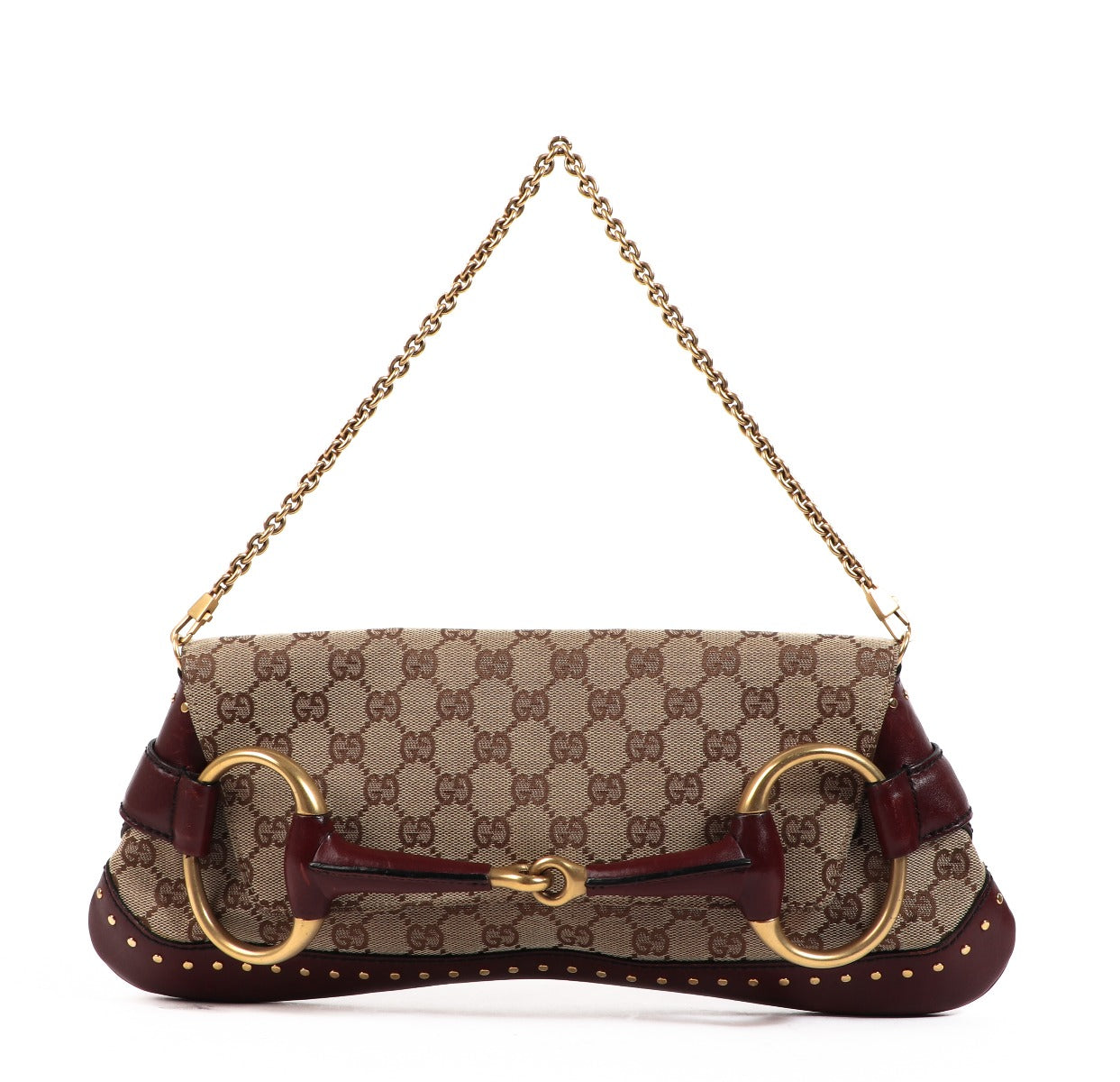 Gucci Tom Ford Horsebit GG Canvas Bag