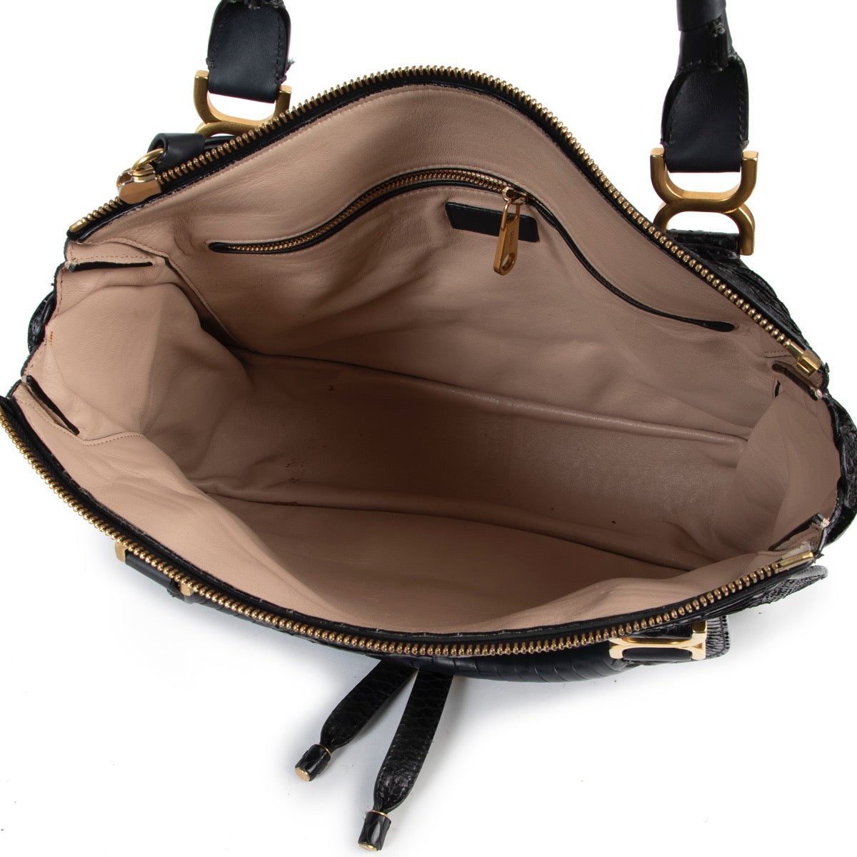 shop safe online Chloé Black Python Marcie Shoulder Bag