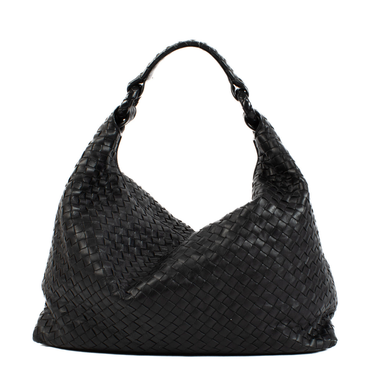 Bottega Veneta Black Intrecciato Shoulder Bag