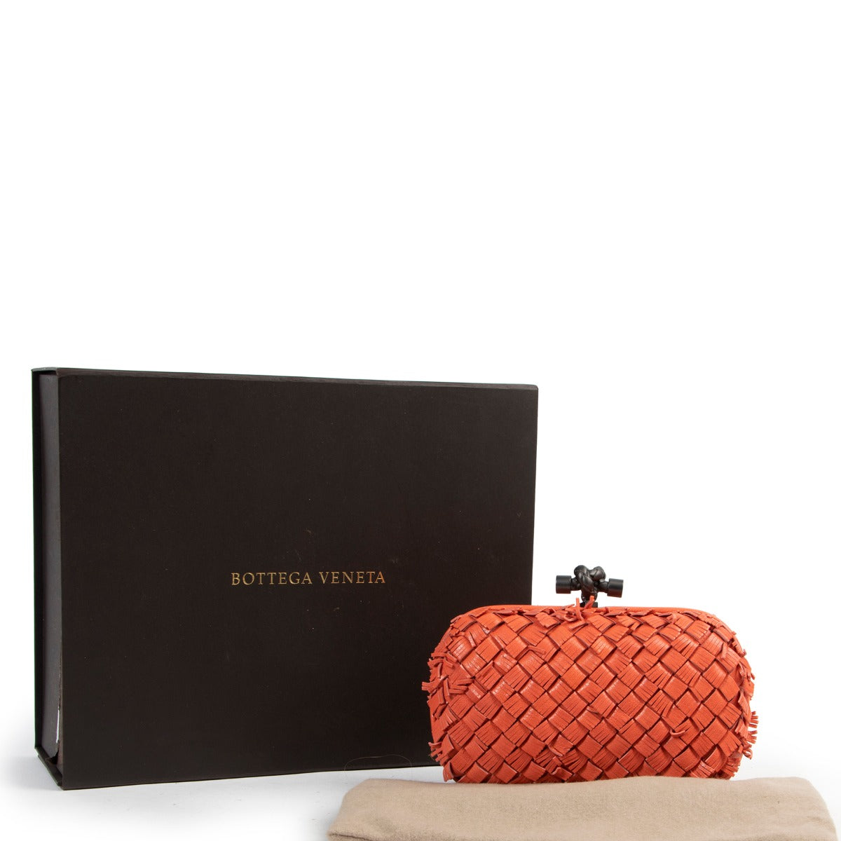 Bottega Veneta Orange Clutch on Labellov, Worldwide Shipping