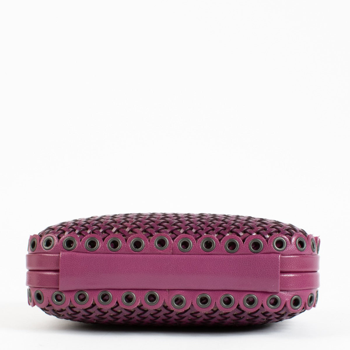 Bottega Veneta Paarse Gevlochten Knoop Clutch