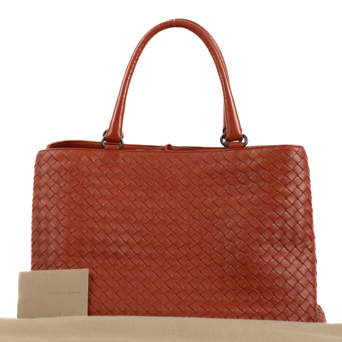 Bottega Veneta Brique Intrecciato Top Handle Bag