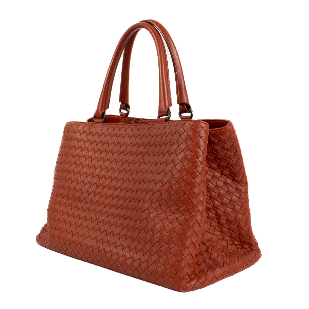 Bottega Veneta Brique Intrecciato Top Handle Bag aan de beste prijs bij Labellov tweedehands luxe in Antwerpen en Knokke.