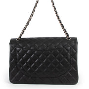 Chanel Black Caviar Leather Maxi Classic Flap Bag