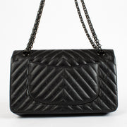 shop 100% authentic second hand Chanel So Black Chevron Aged Calfskin Medium 2.55 Bag on Labellov.com