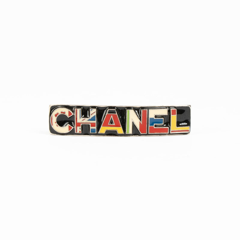 Pince à cheveux Chanel 03A noire à logo