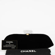 100% authentic Chanel Black Velvet/Leather/Plexiglass Clutch at Labellov.com