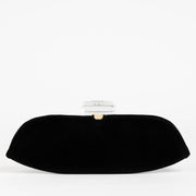 100% authentic Chanel Black Velvet/Leather/Plexiglass Clutch at Labellov.com