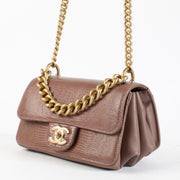 shop 100% authentic second hand Chanel Oud Rose Lizard Flap Bag on Labellov.com