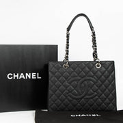 Authentic pre-loved Chanel Black Caviar GST Grand Shopping Tote Bag on Labellov.com