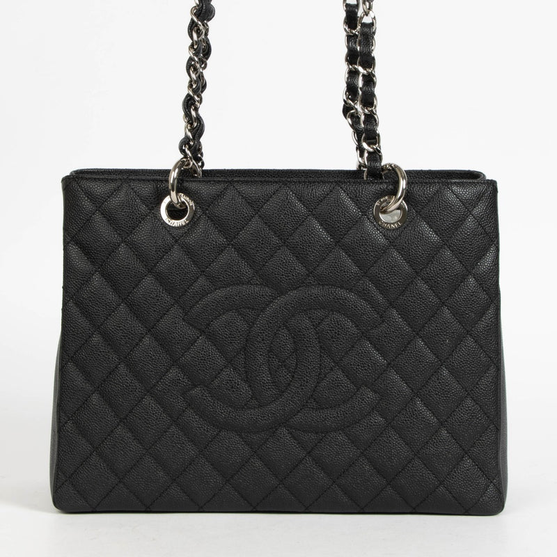 Authentic pre-loved Chanel Black Caviar GST Grand Shopping Tote Bag on Labellov.com