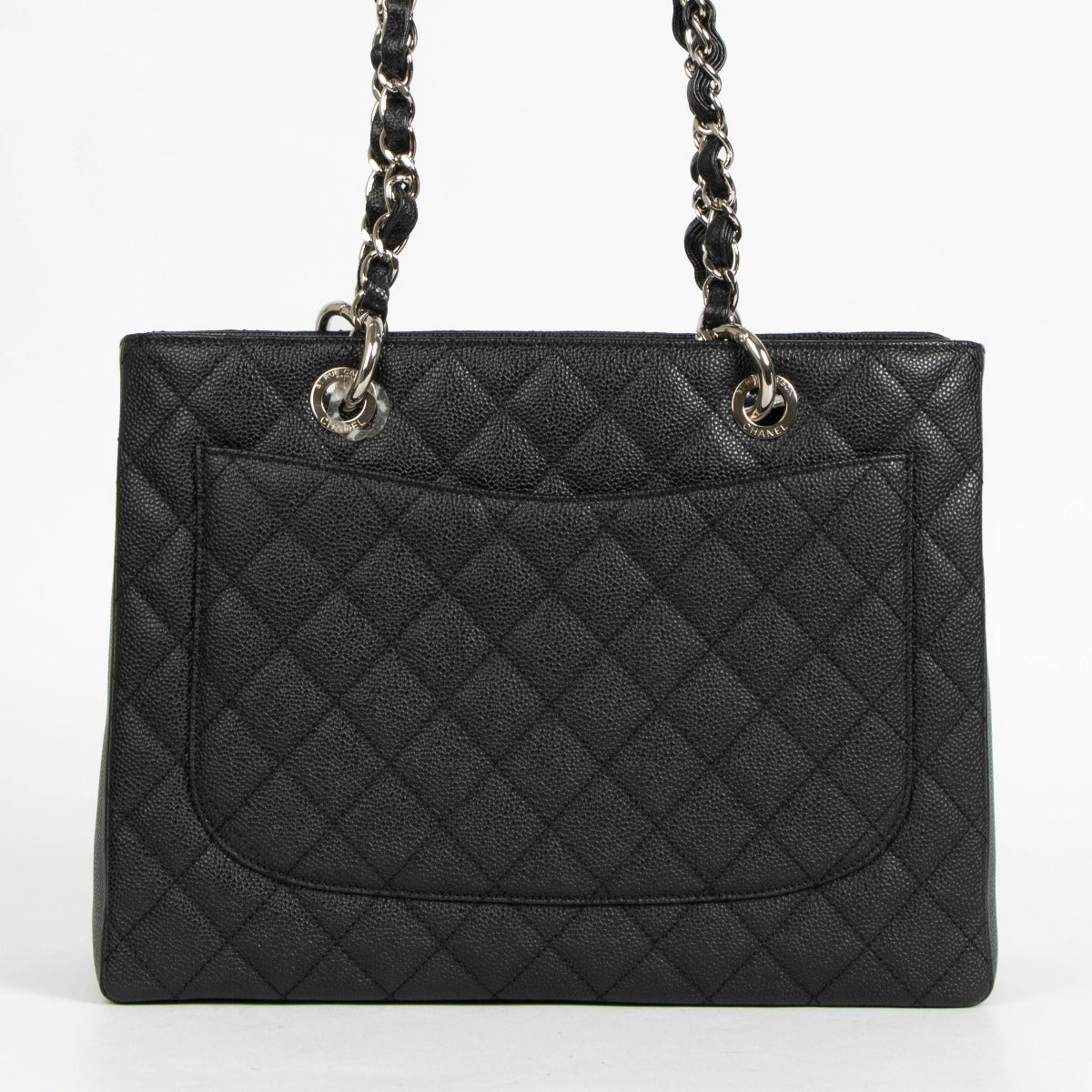 Authentic pre-loved Chanel Black Caviar GST Grand Shopping Tote Bag on Labellov.com