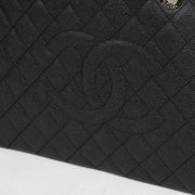 Authentic pre-loved Chanel GST black caviar shoulder bag on Labellov.com