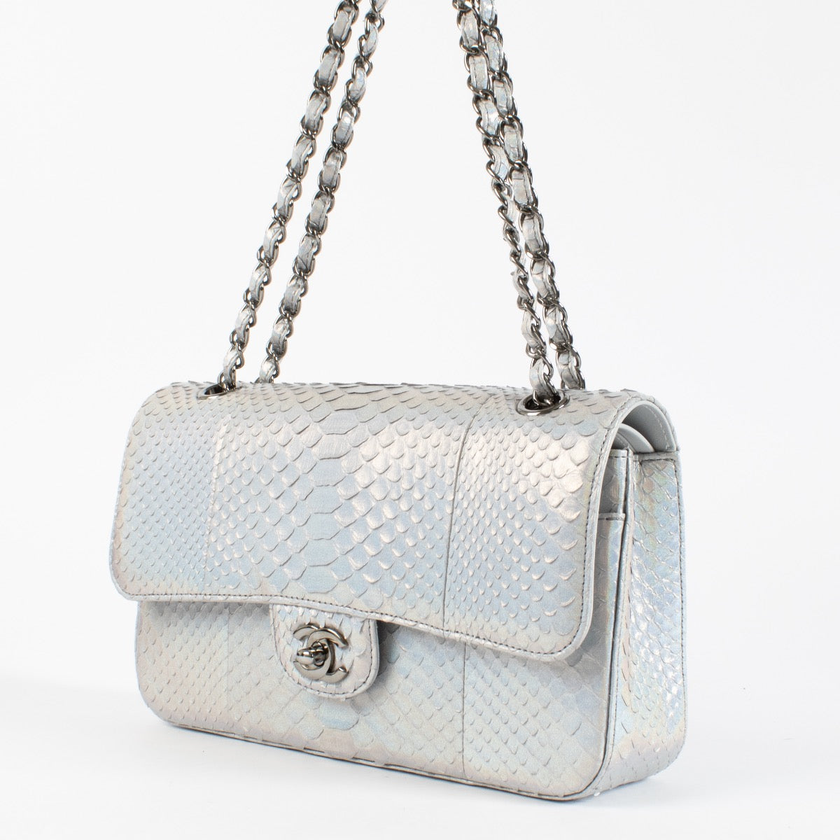Chanel Iridescent Python Medium Classic Flap 11.12 Bag