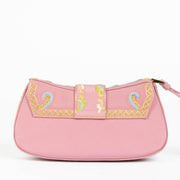 Shop this 100% authentic Christian Dior Pink Embroidered Limited Edition Columbus Clutch at Labellov.com