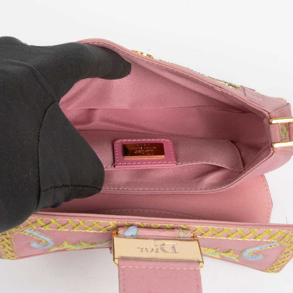 Shop this 100% authentic Christian Dior Pink Embroidered Limited Edition Columbus Clutch at Labellov.com