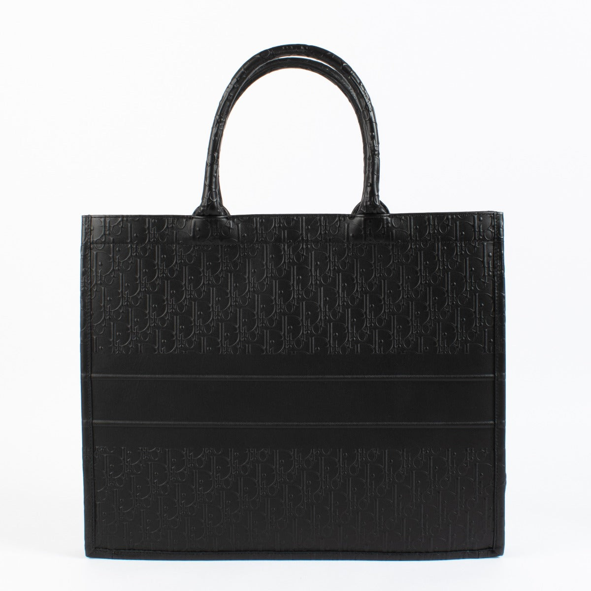 Grand cabas Dior Book Tote en cuir noir Oblique