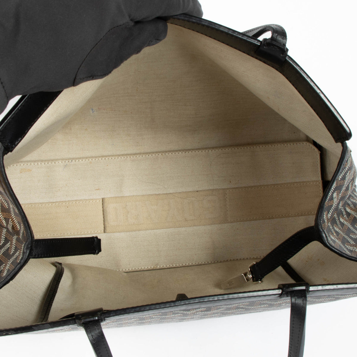 Sac Goyard Bellechasse PM en toile Goyardine noire