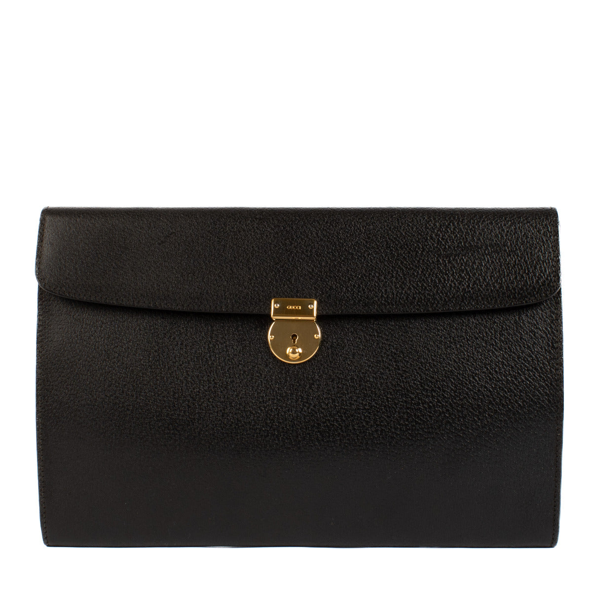 Gucci Black Leather Portfolio Clutch for the best price at Labellov secondhand luxury in Antwerp and Knokke