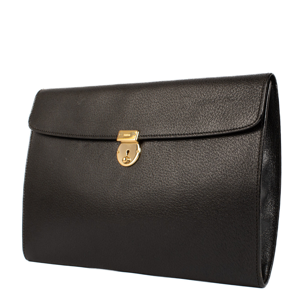 Gucci Zwarte Leren Portfolioclutch