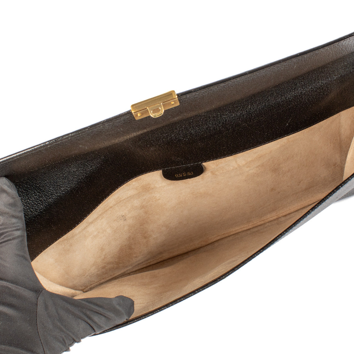 Gucci Zwarte Leren Portfolioclutch