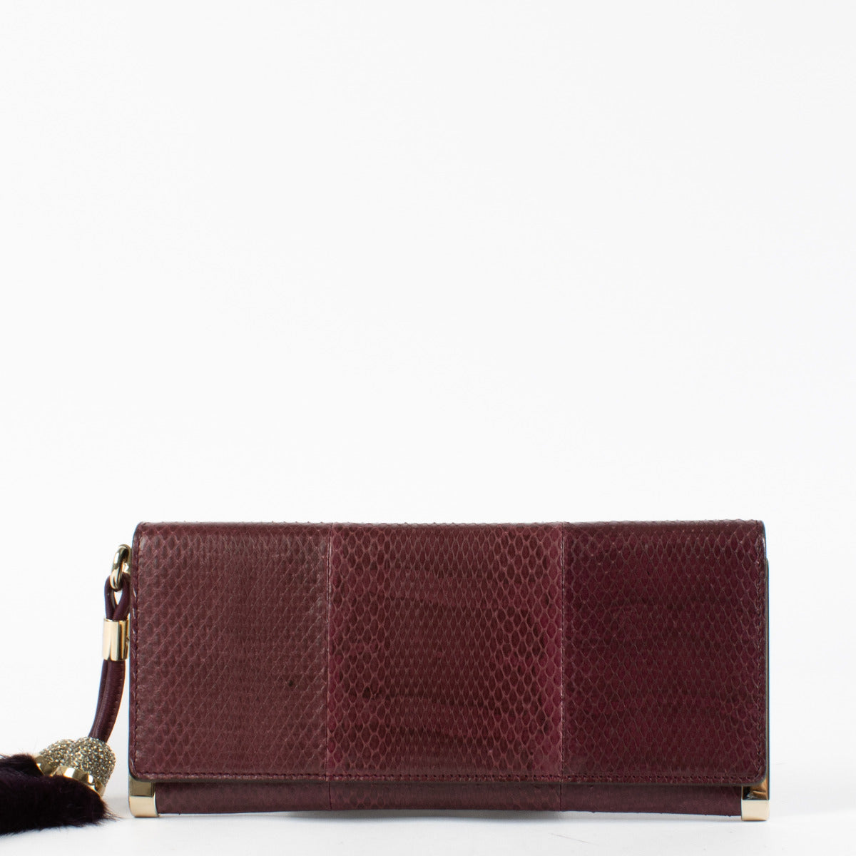 Gucci Purple Python Clutch Bag