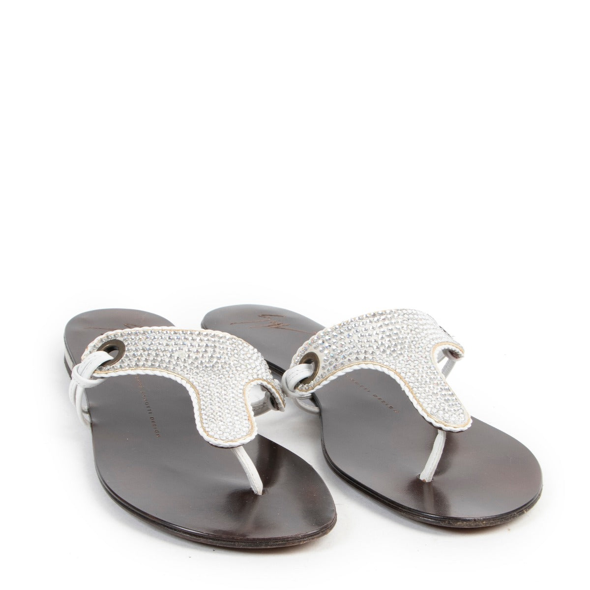 Guiseppe Zanotti Glitter Sandals-Size 38 on Labellov, Worldwide Shipping