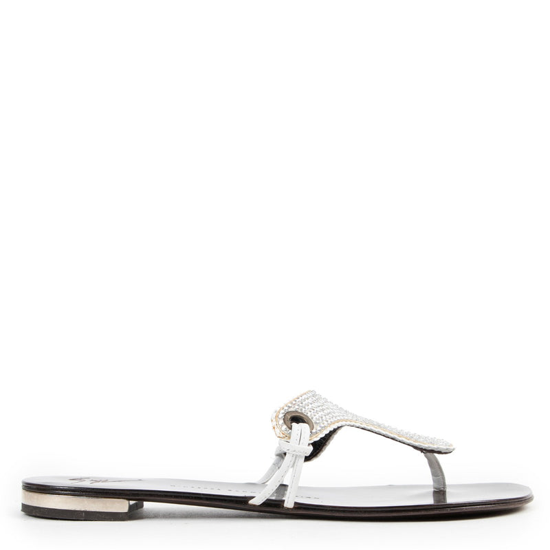 Buy in very good condition a Guiseppe Zanotti Glitter Sandals-Size 38