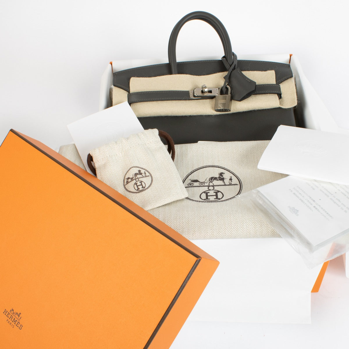 Hermès Birkin 25 Graphite Jonathan PHW