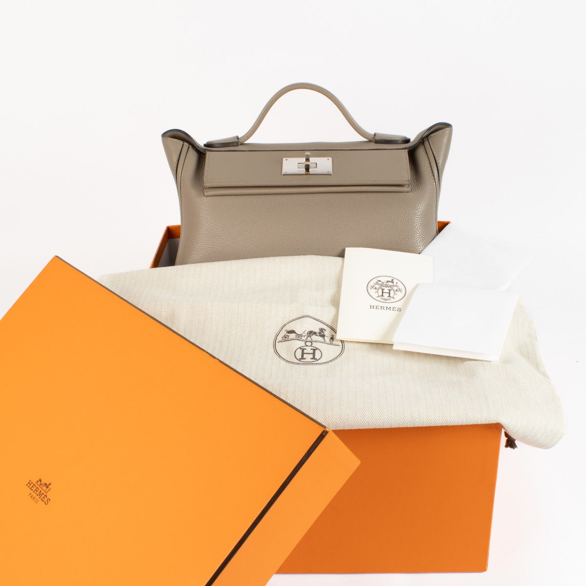 Hermès 24/24 29 Etoupe Maucice/Swift PHW