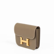 Shop this 100% authentic Hermès Constance Slim Wallet Etoupe Epsom GHW at Labellov.com