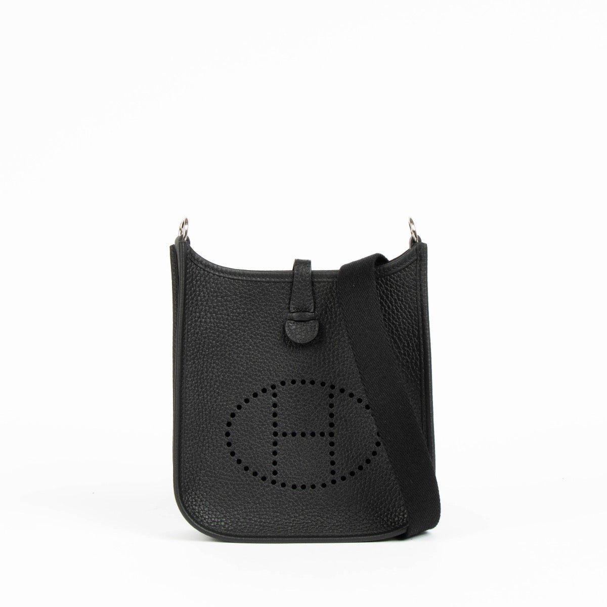 Shop this 100% authentic Hermès Evelyne 16 Black Clemence PHW Bag at Labellov.com